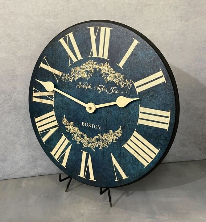 Charmant Blue Wall Clock - CustomBigClocks