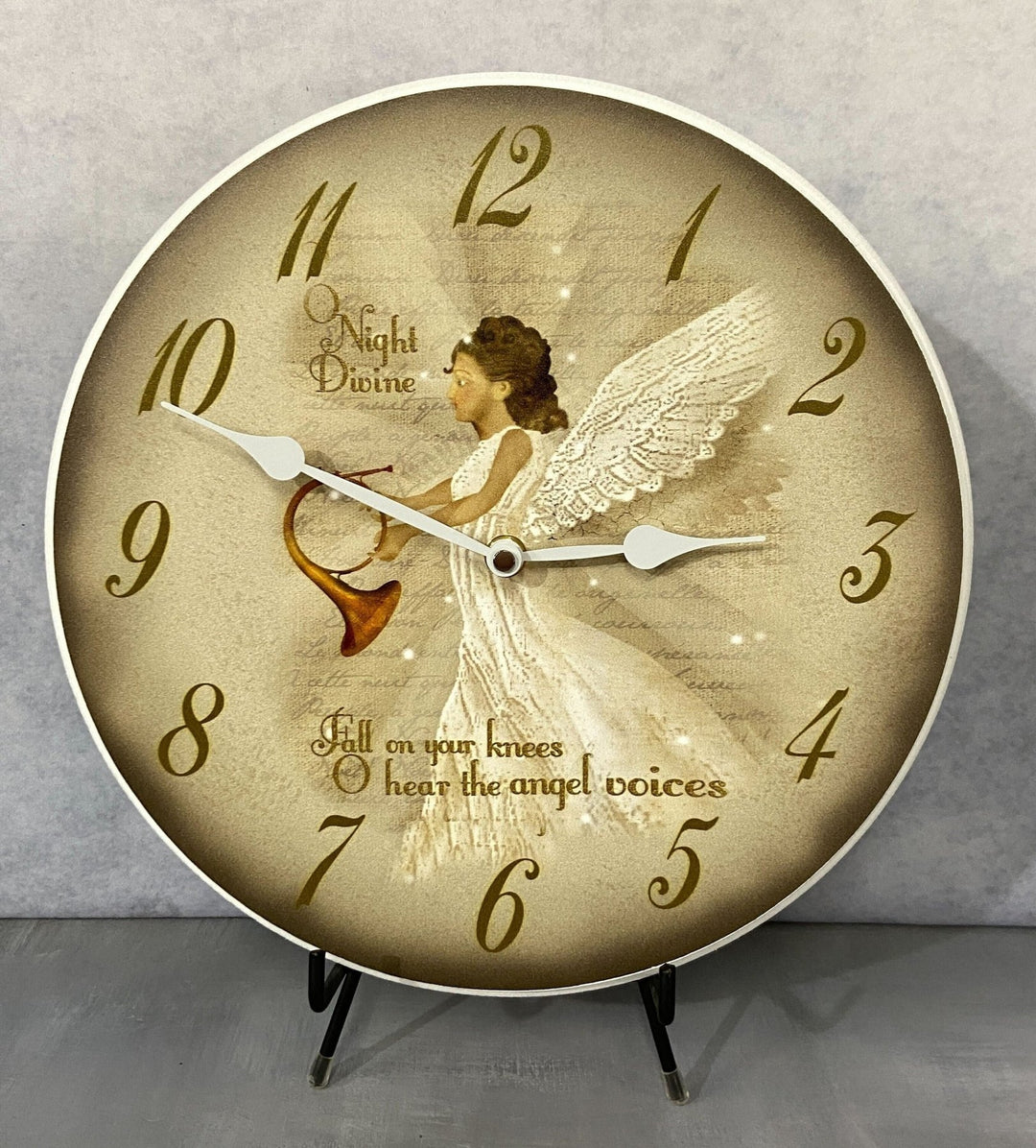 O Night Divine Angel Wall Clock - CustomBigClocks