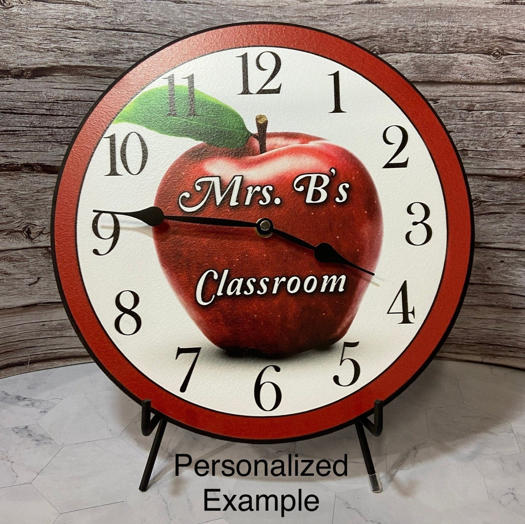Apple For The Teacher Wall Clock - CustomBigClocks
