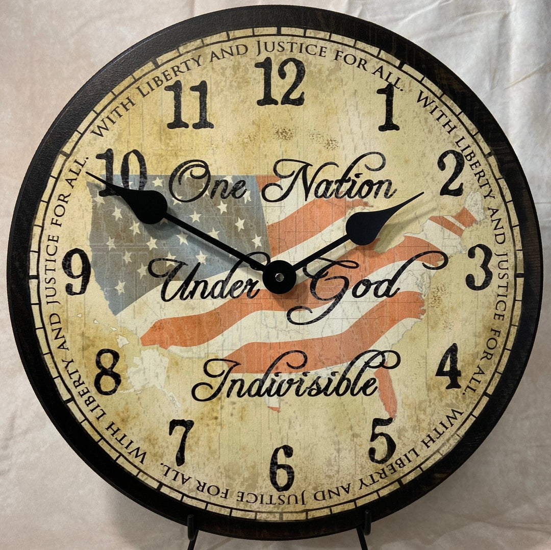 One Nation Under God Wall Clock - CustomBigClocks