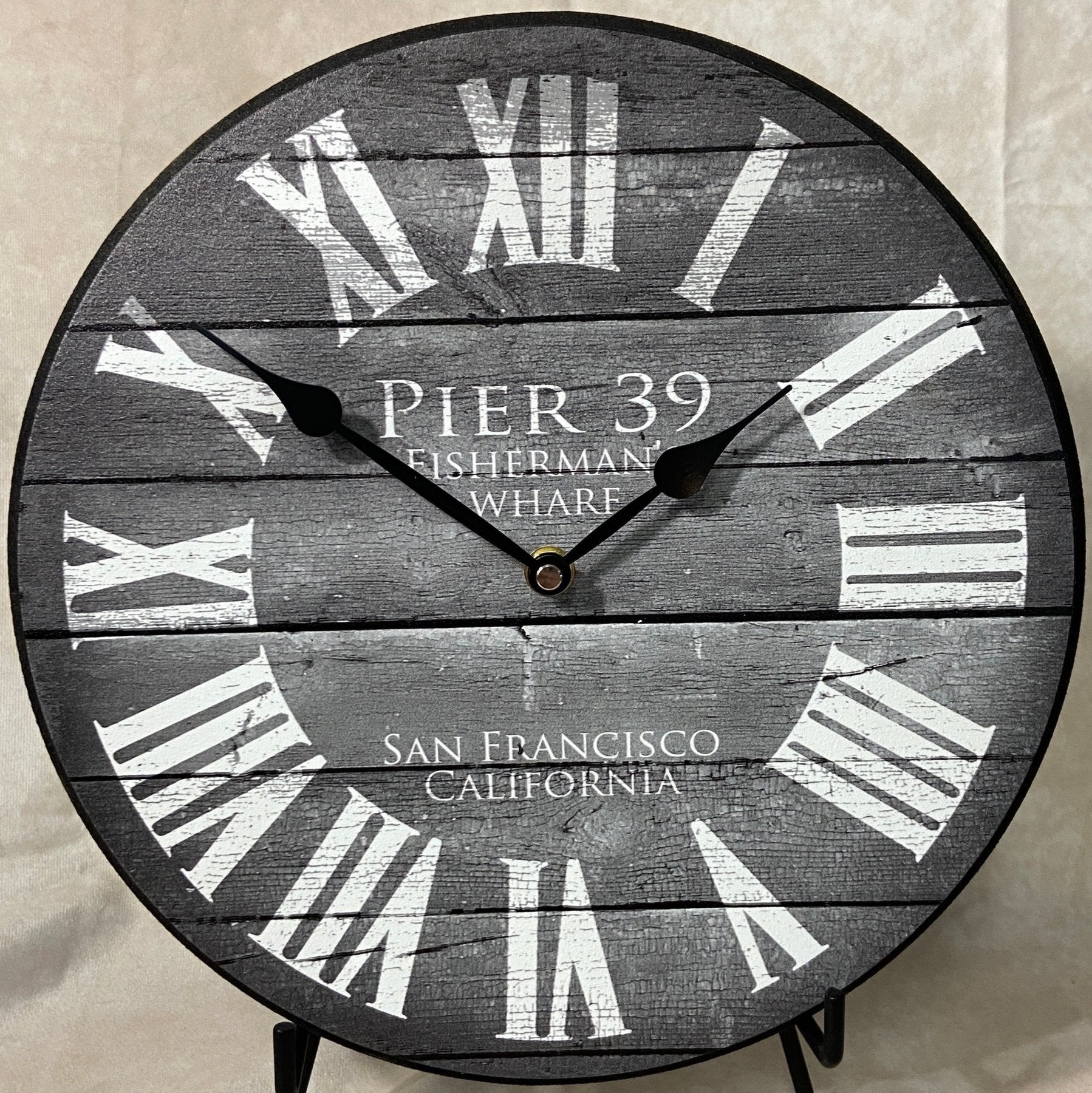 Pier 39 Gray Wall Clock - CustomBigClocks