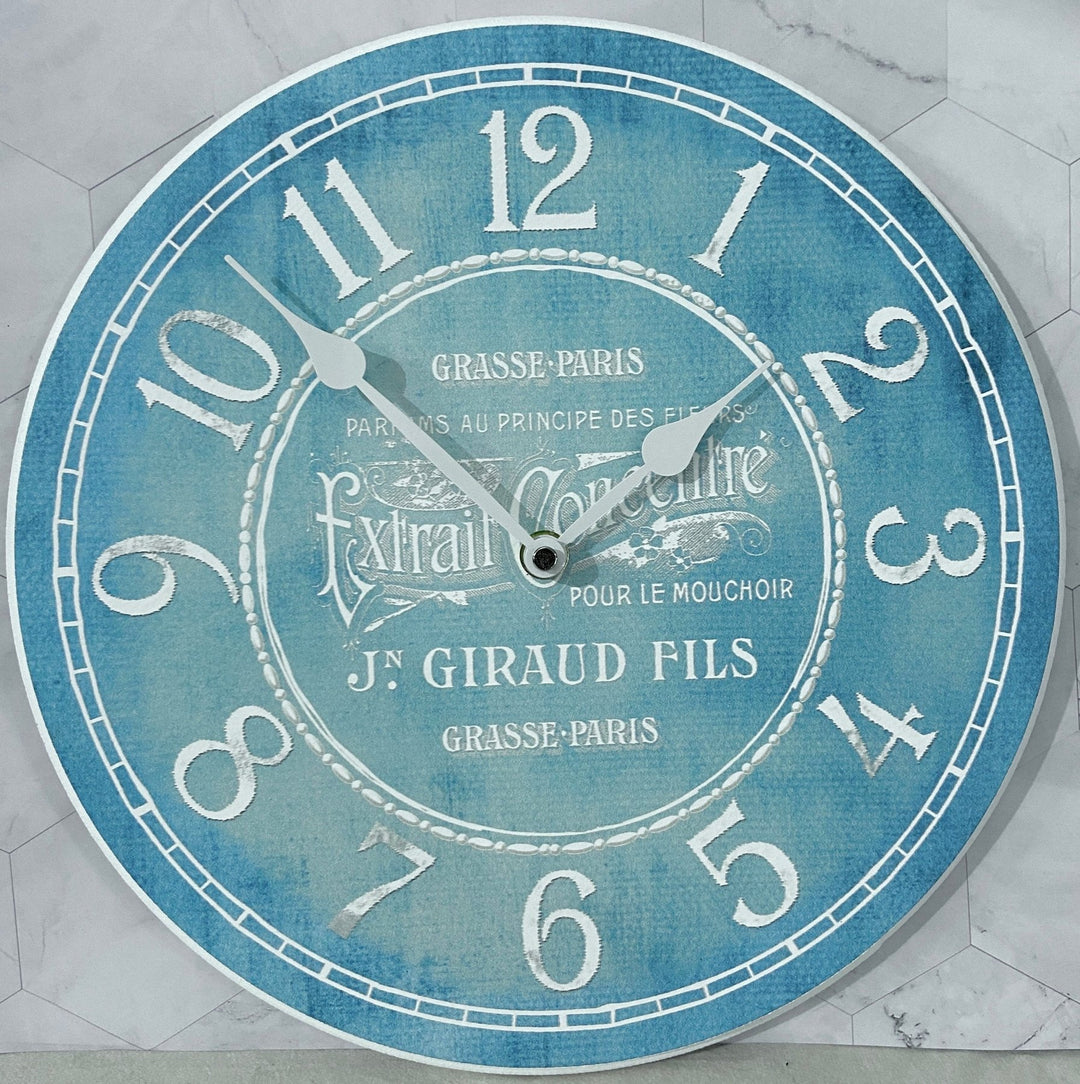 Parfum Teal Wall Clock - CustomBigClocks