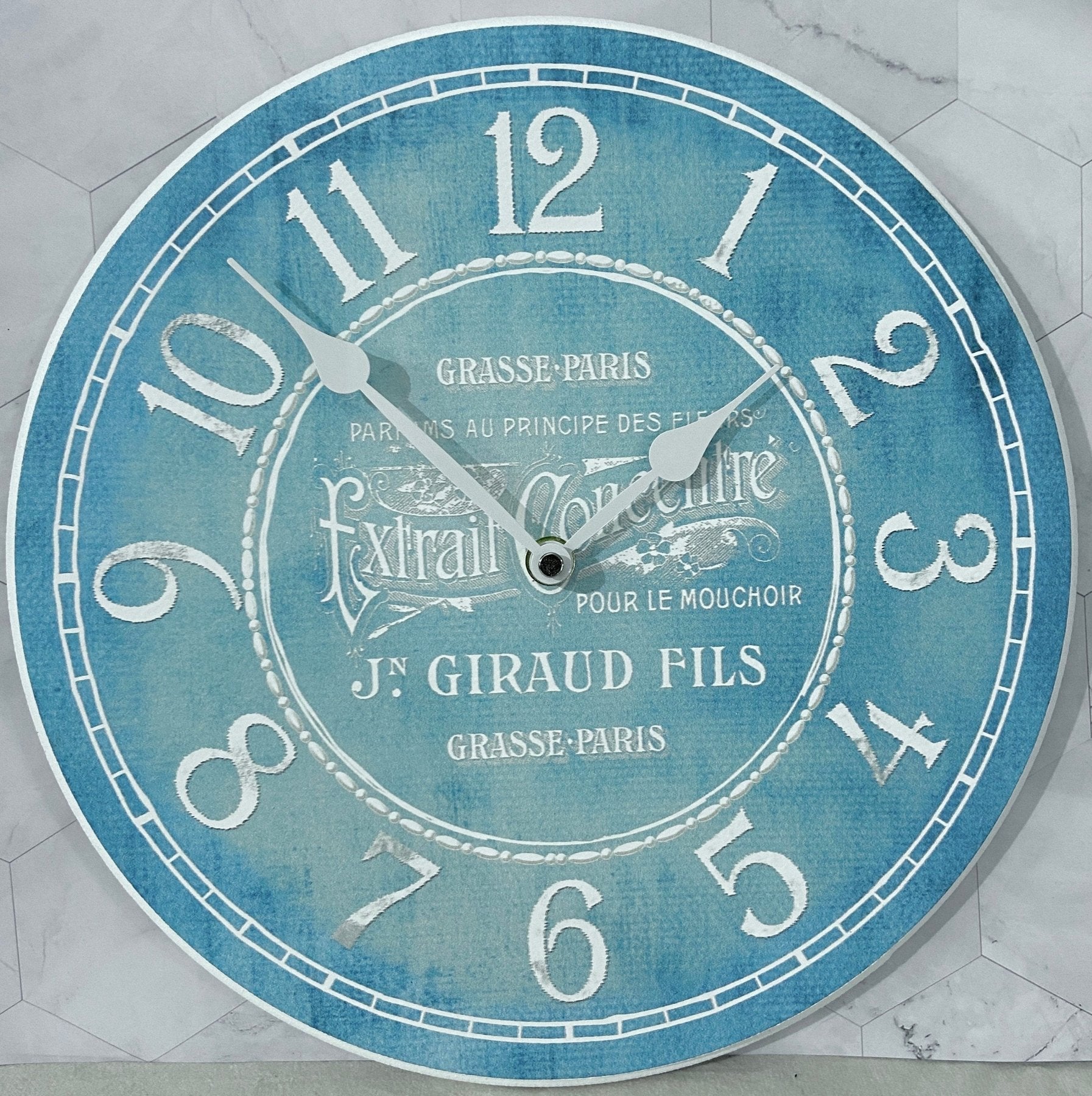 Parfum Teal Wall Clock - CustomBigClocks