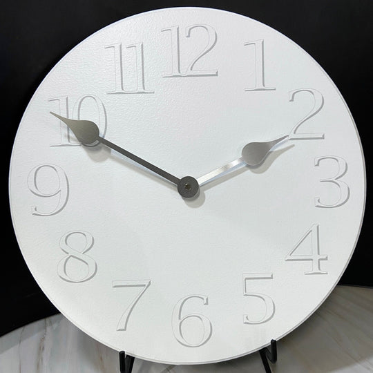 White On White Wall Clock - CustomBigClocks
