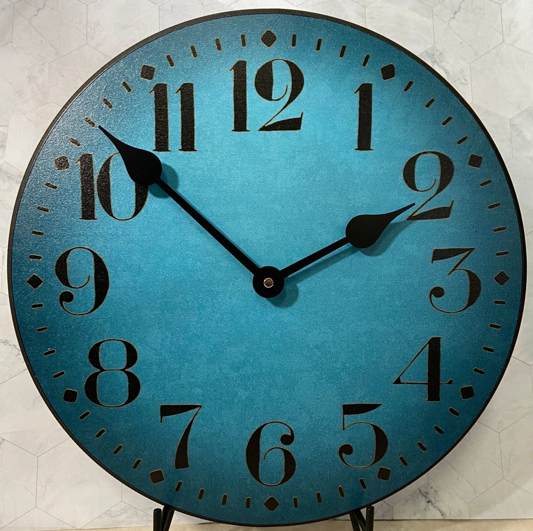 Houston Blue Clock - CustomBigClocks