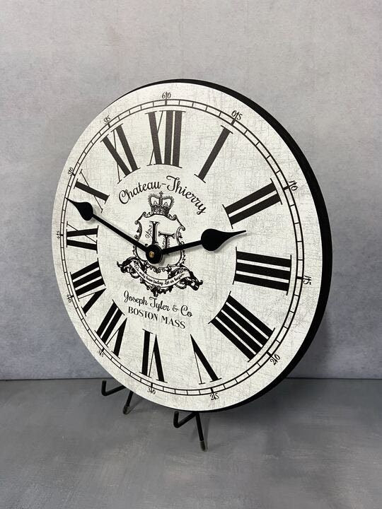 Chateau Thierry White Wall Clock - CustomBigClocks