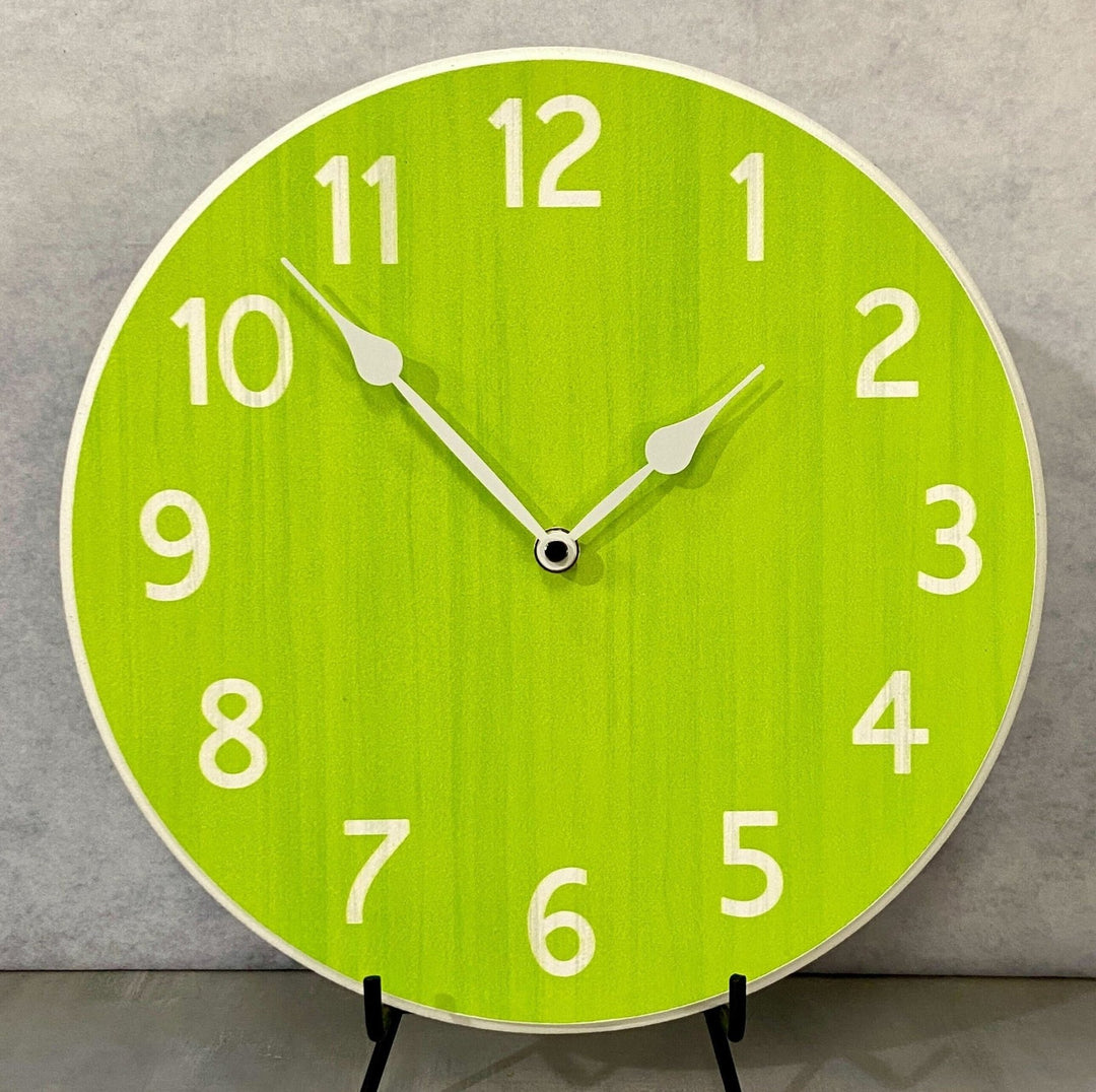 Organic Lime Green Wall Clock - CustomBigClocks