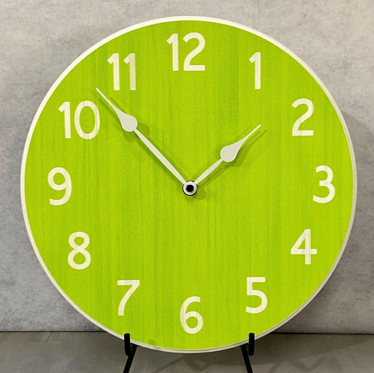 Organic Lime Green Wall Clock - CustomBigClocks