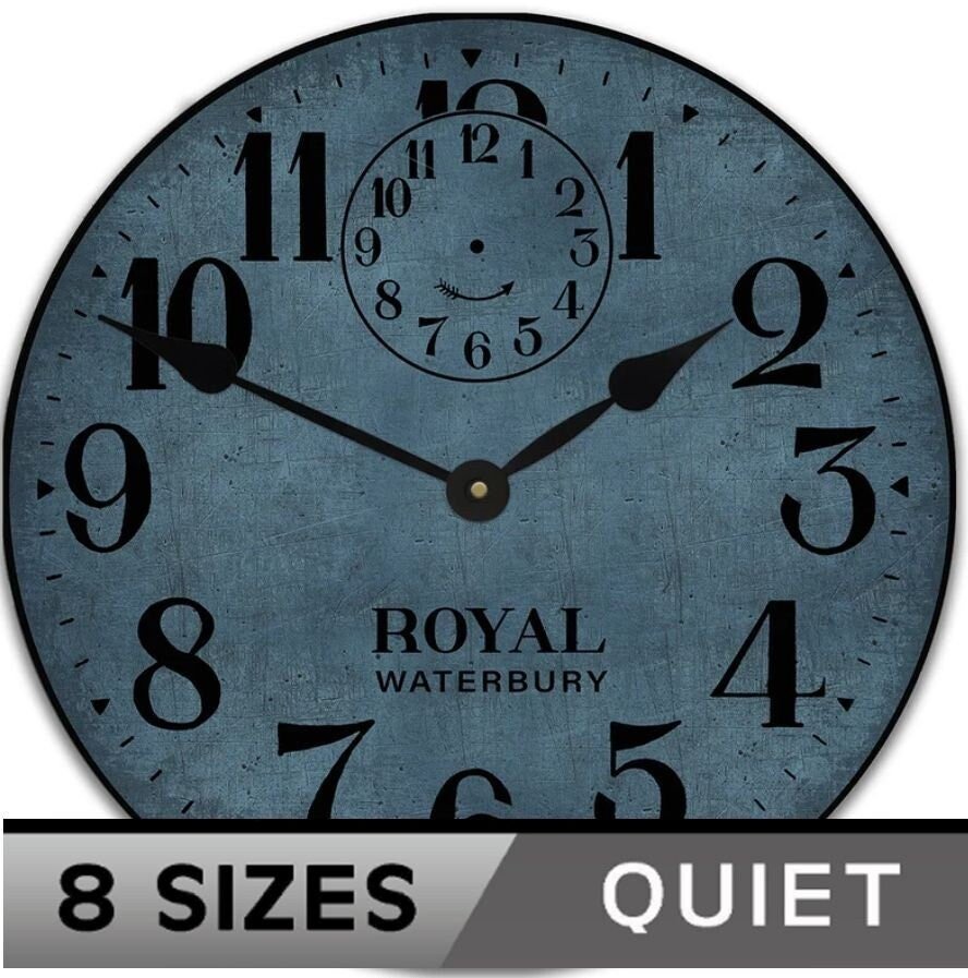 Blue Royal Wall Clock - CustomBigClocks
