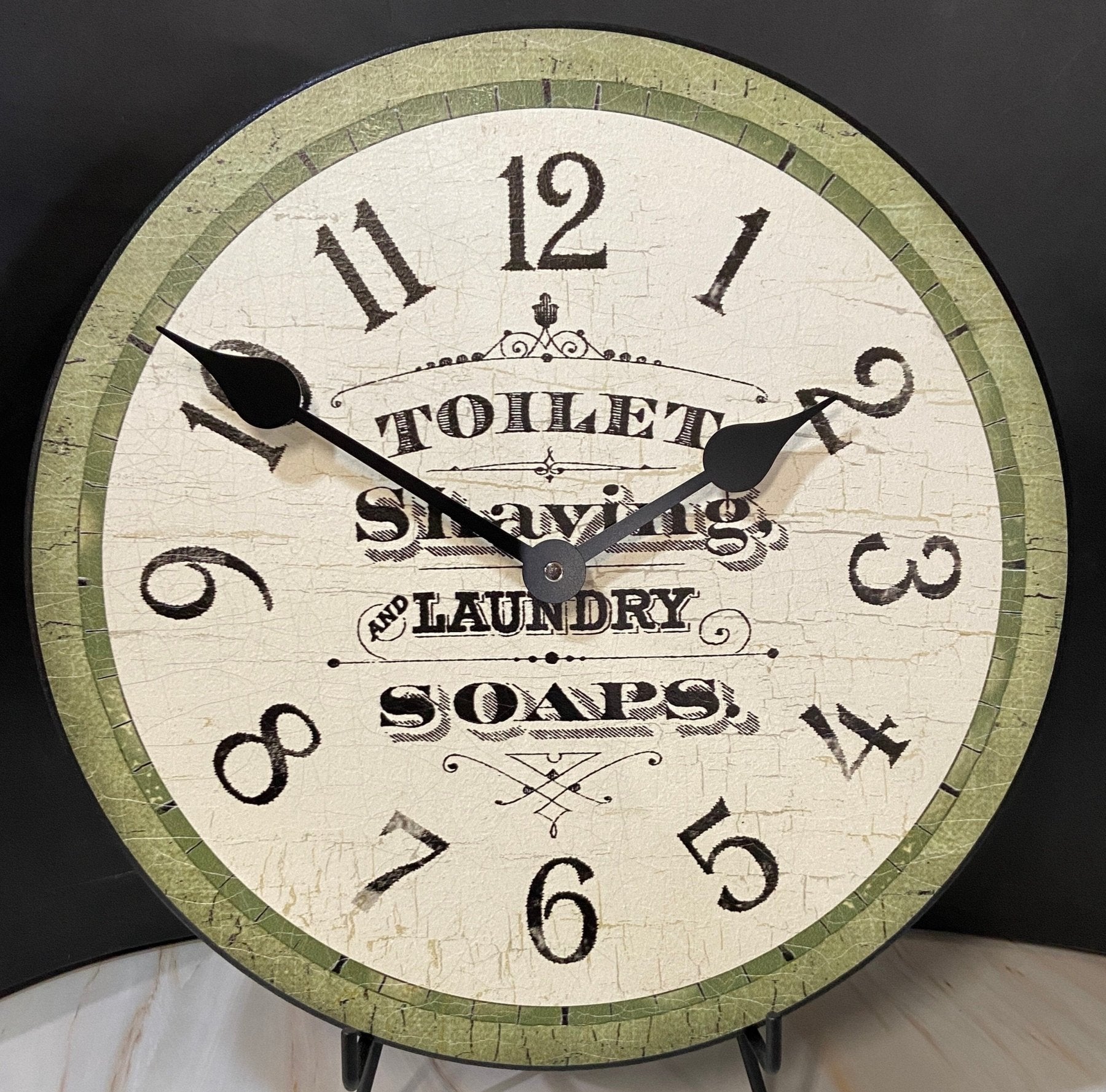 Sage Green Powder Room Sage Wall Clock - CustomBigClocks