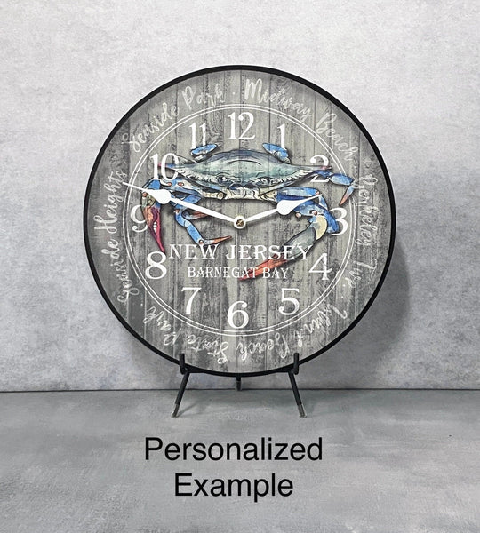 Blue Crab Wall Clock - CustomBigClocks