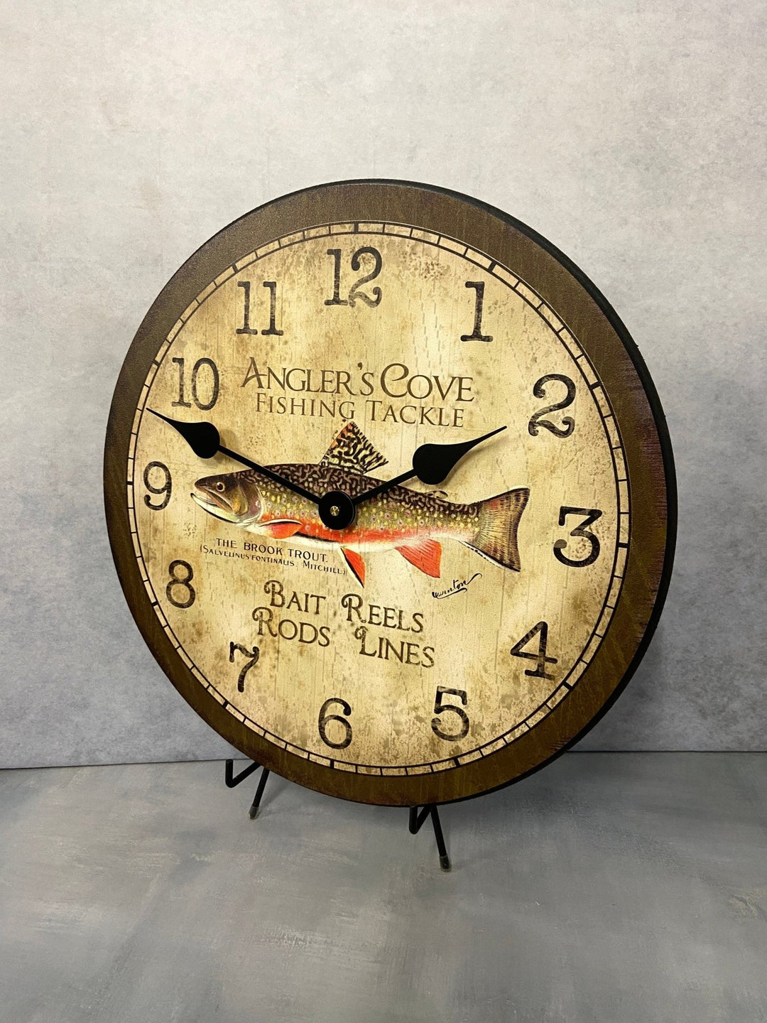 Vintage Fishing Wall Clock - CustomBigClocks