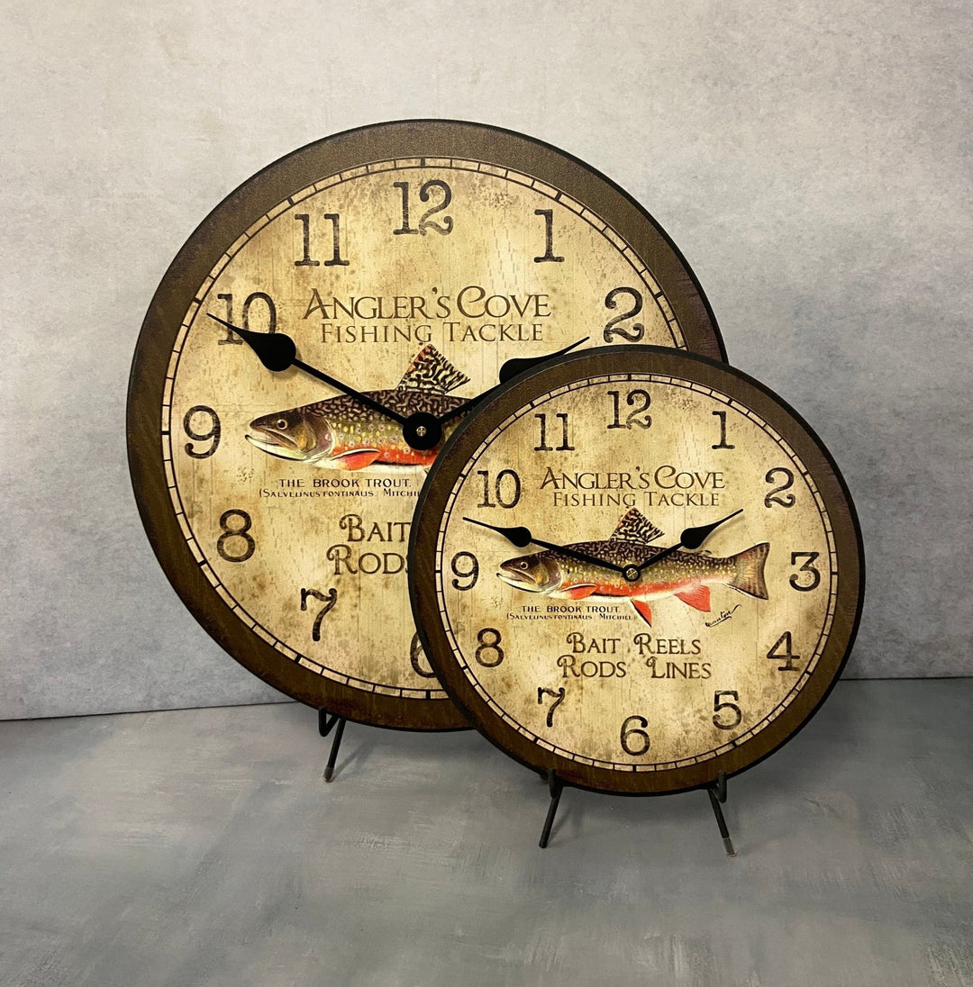 Vintage Fishing Wall Clock - CustomBigClocks