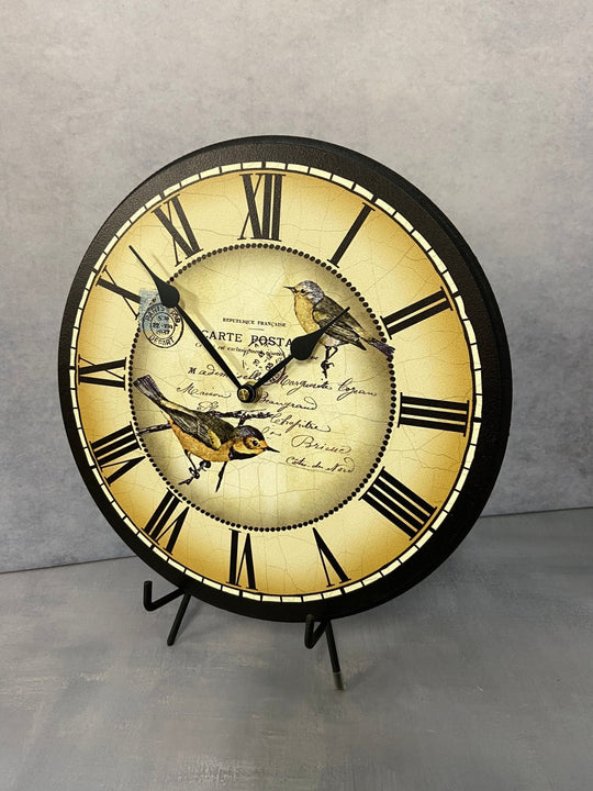 Postal Card Birds Wall Clock - CustomBigClocks