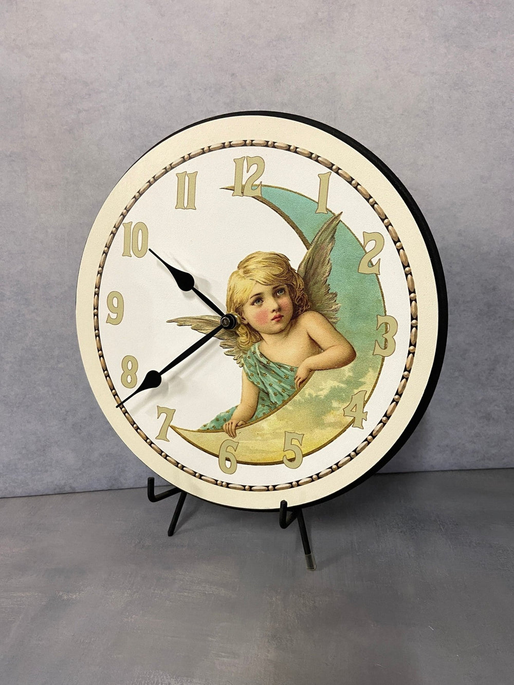 Moon Angel Wall Clock - CustomBigClocks