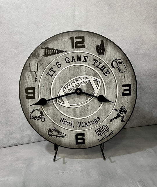 Game Time Football Wall Clock - CustomBigClocks
