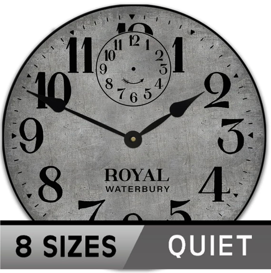 Gray Royal Wall Clock - CustomBigClocks