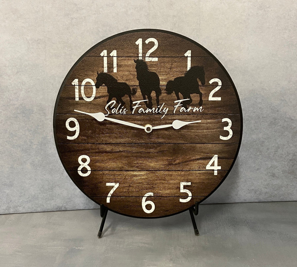 Personalized Horse Clock - CustomBigClocks