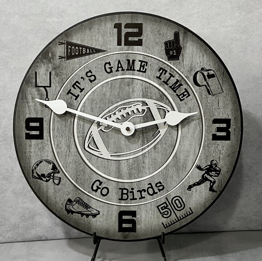 Game Time Football Wall Clock - CustomBigClocks
