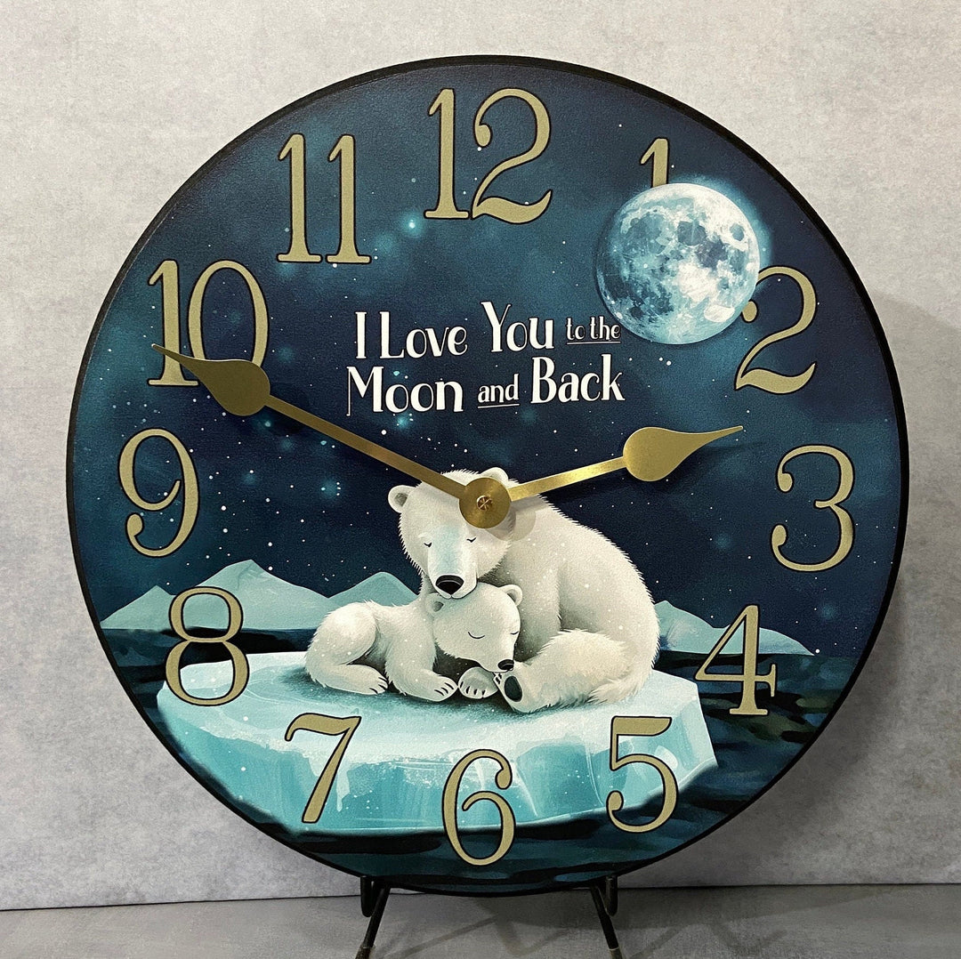 I Love You To The Moon & Back Wall Clock - CustomBigClocks