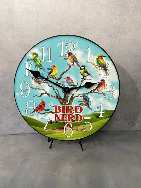 Bird Nerd Wall Clock - CustomBigClocks