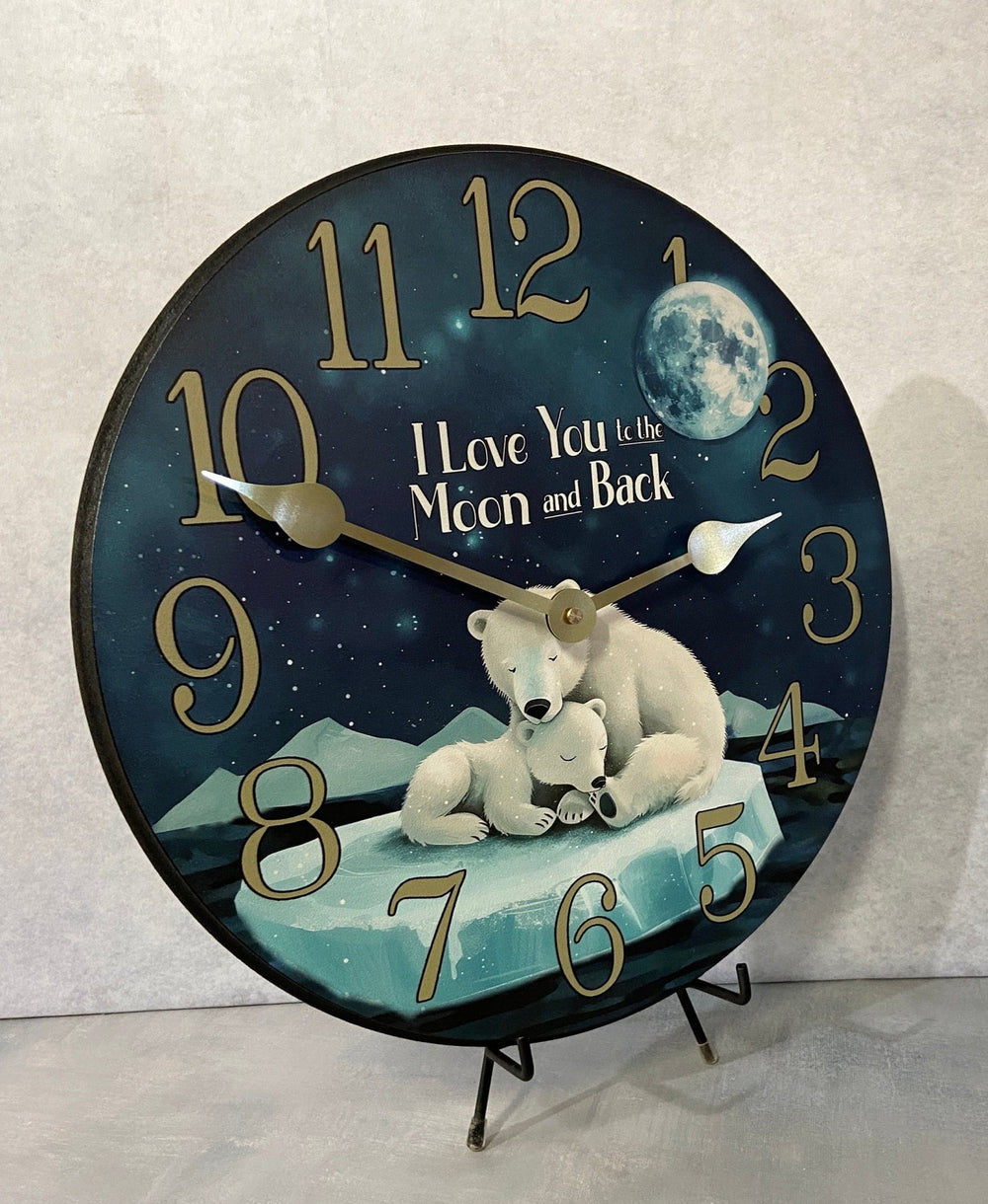 I Love You To The Moon & Back Wall Clock - CustomBigClocks
