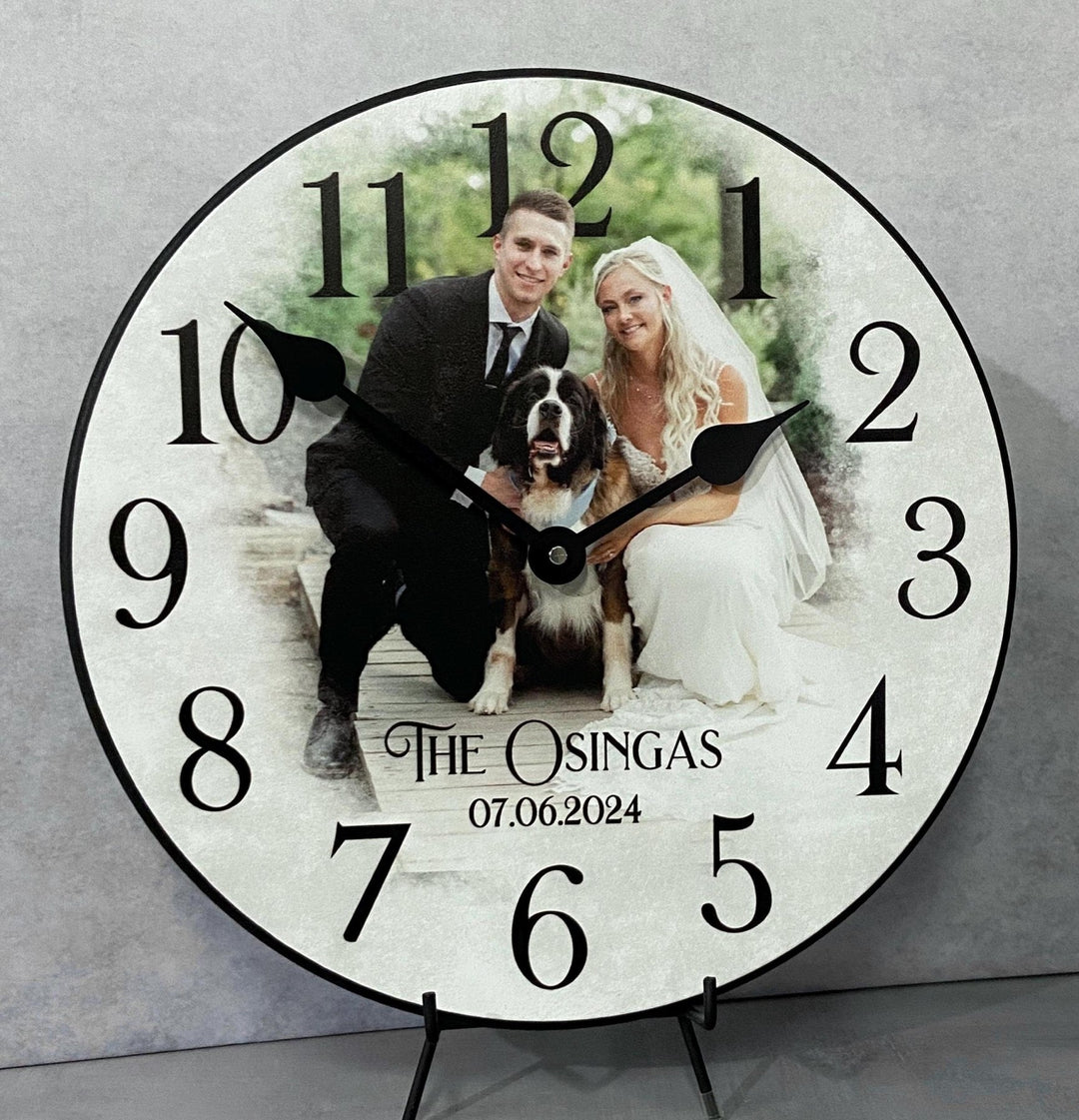 Prescott Personalized Photo Wall Clock - CustomBigClocks