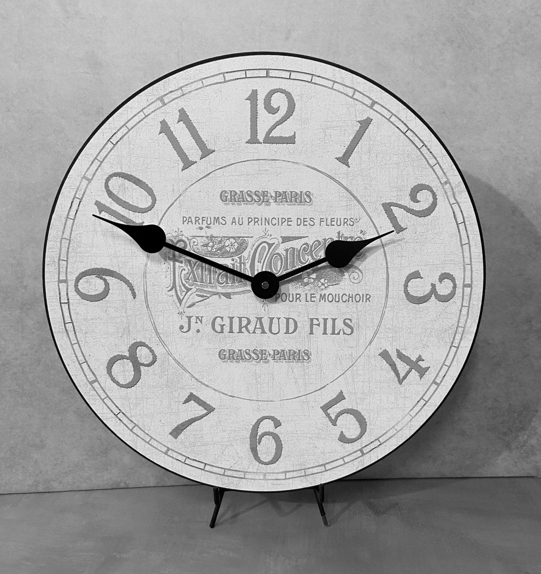 Parfum White Wall Clock Comes In 7 Sizes - CustomBigClocks