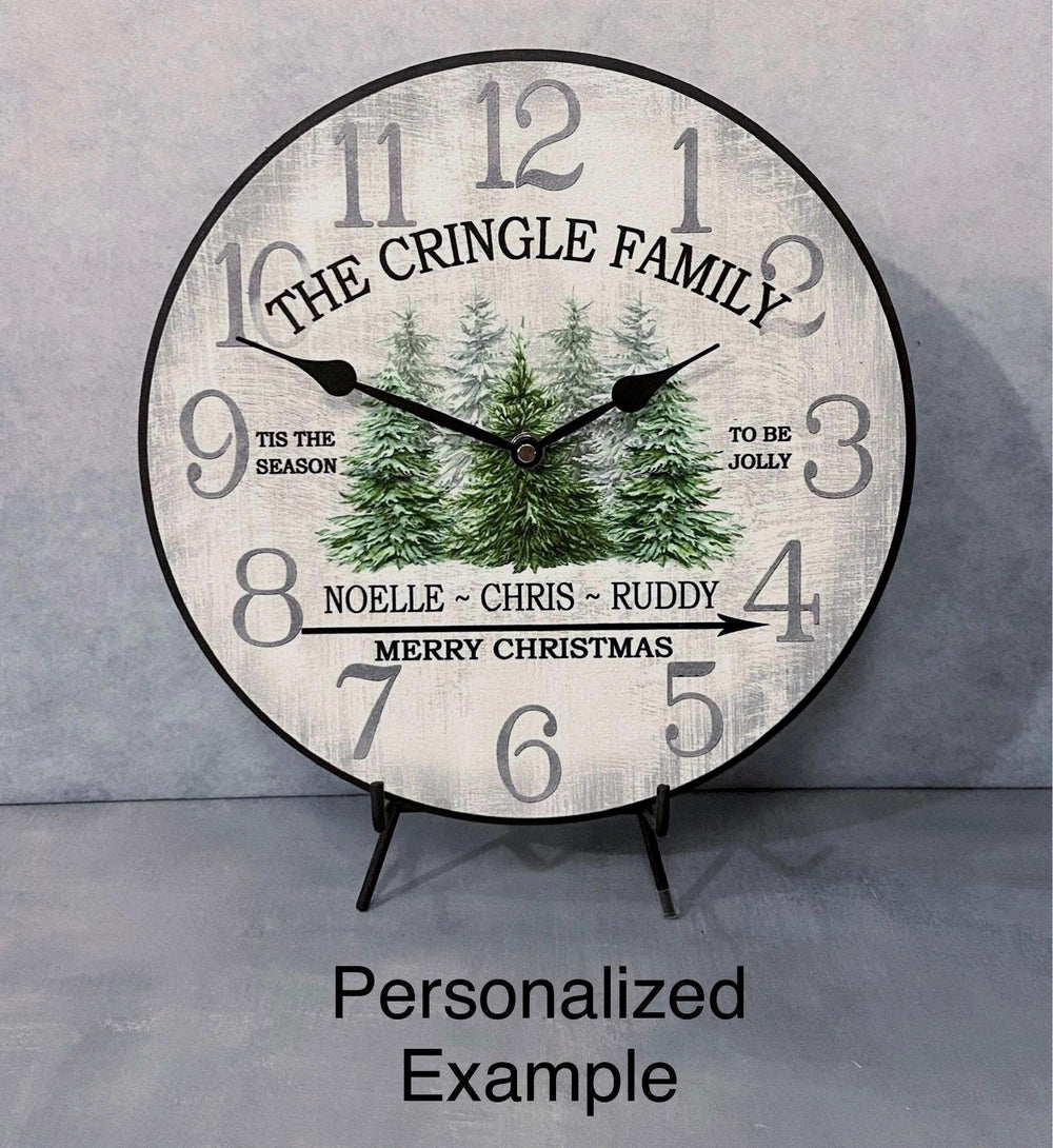 Christmas Tree Clock - CustomBigClocks