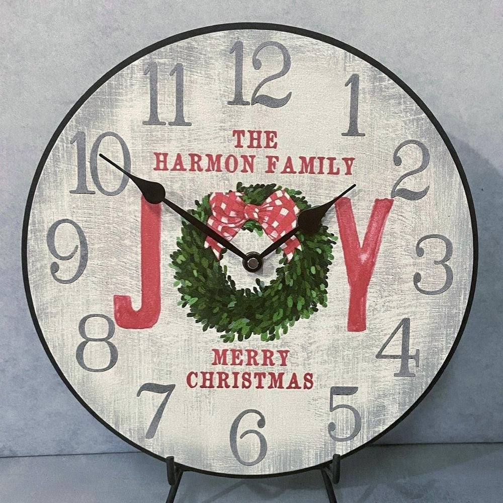 Joy Christmas Clock - CustomBigClocks