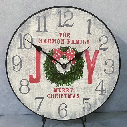 Joy Christmas Clock - CustomBigClocks