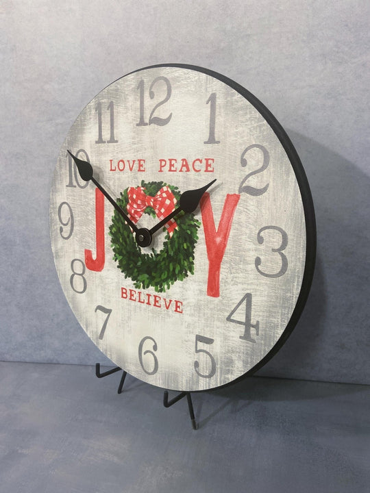 Joy Christmas Clock - CustomBigClocks