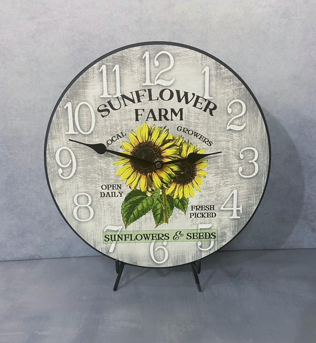 Sunflower Wall Clock - CustomBigClocks