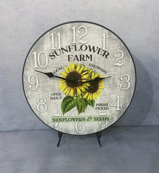 Sunflower Wall Clock - CustomBigClocks