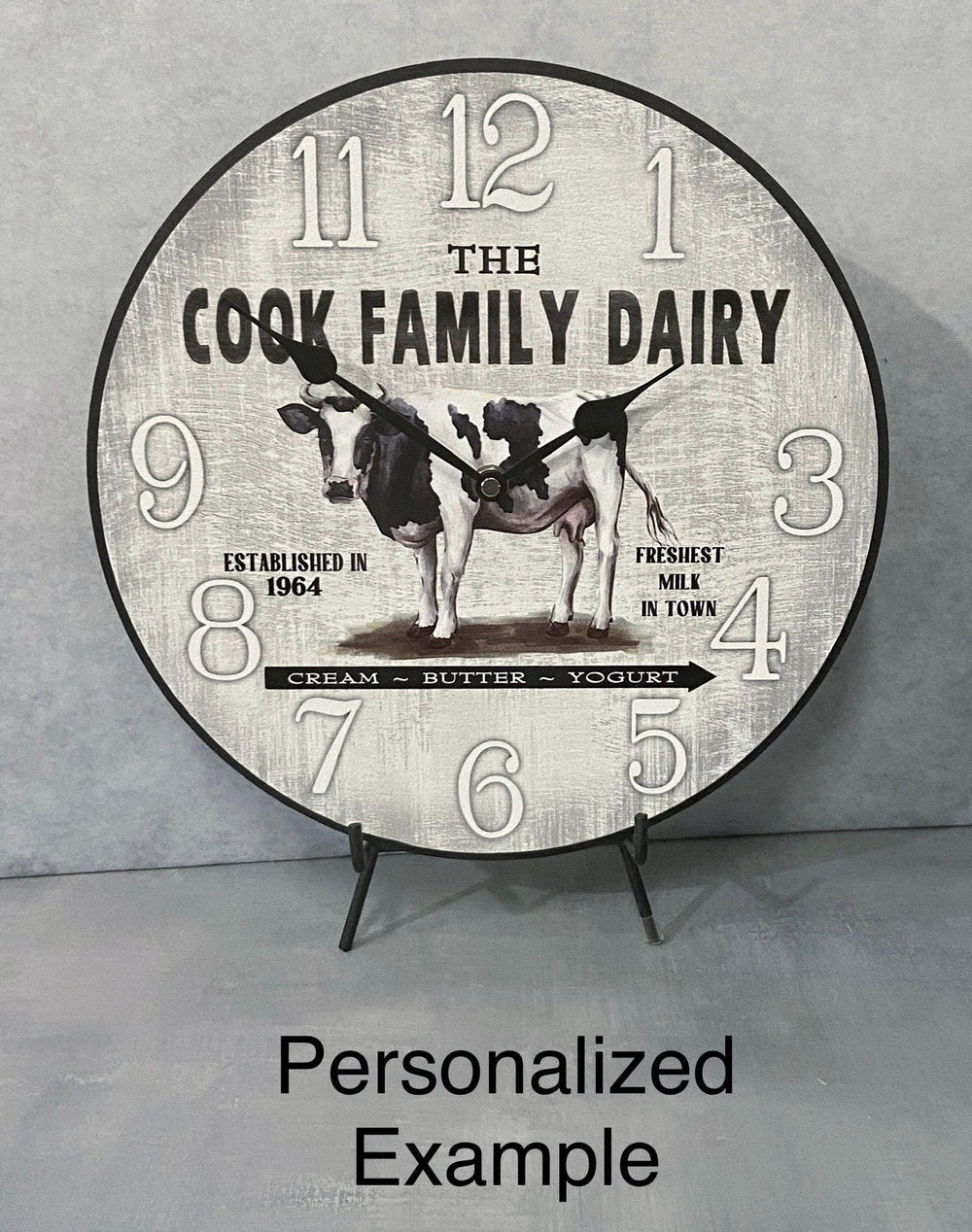 Cow Wall Clock - CustomBigClocks