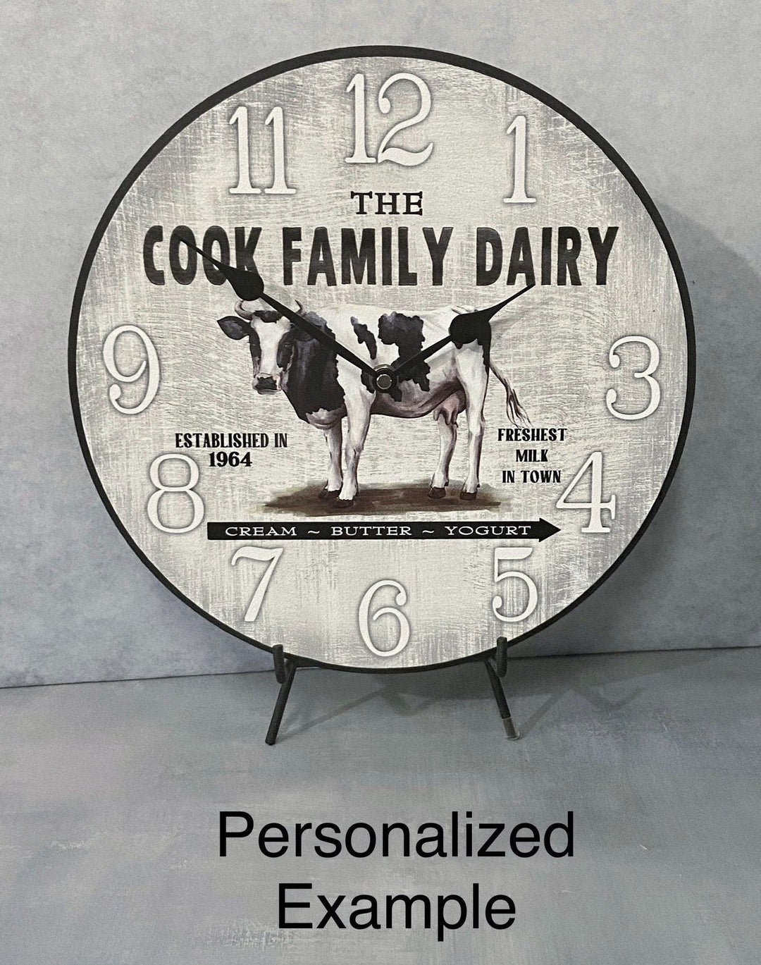 Cow Wall Clock - CustomBigClocks