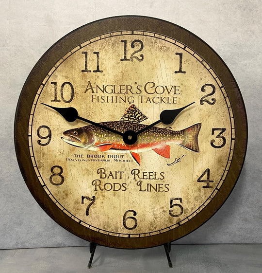 Vintage Fishing Wall Clock - CustomBigClocks