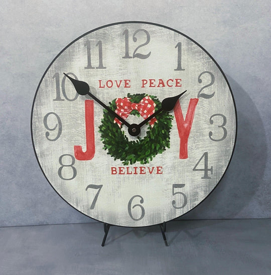 Joy Christmas Clock - CustomBigClocks