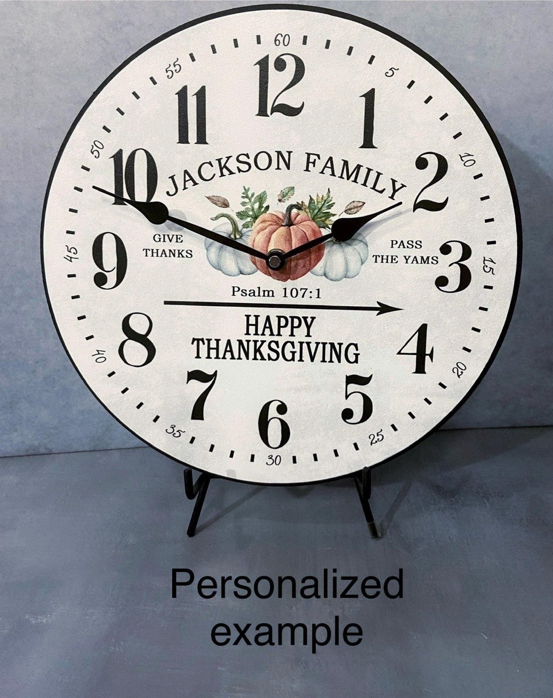 Pumpkin Thanksgiving Halloween Fall Autumn Clock - CustomBigClocks