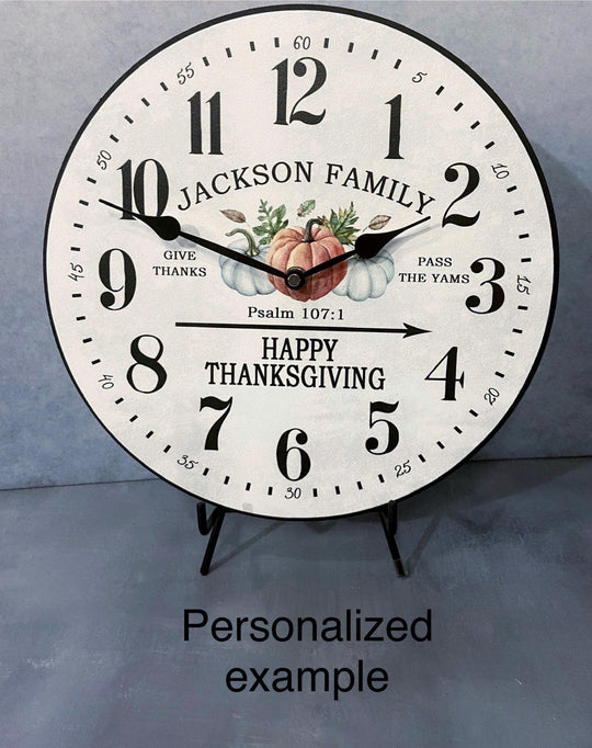 Pumpkin Thanksgiving Halloween Fall Autumn Clock - CustomBigClocks