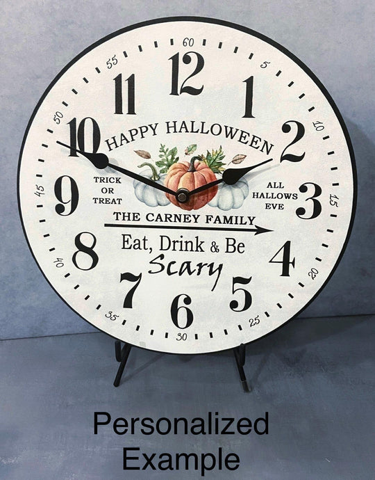 Pumpkin Thanksgiving Halloween Fall Autumn Clock - CustomBigClocks
