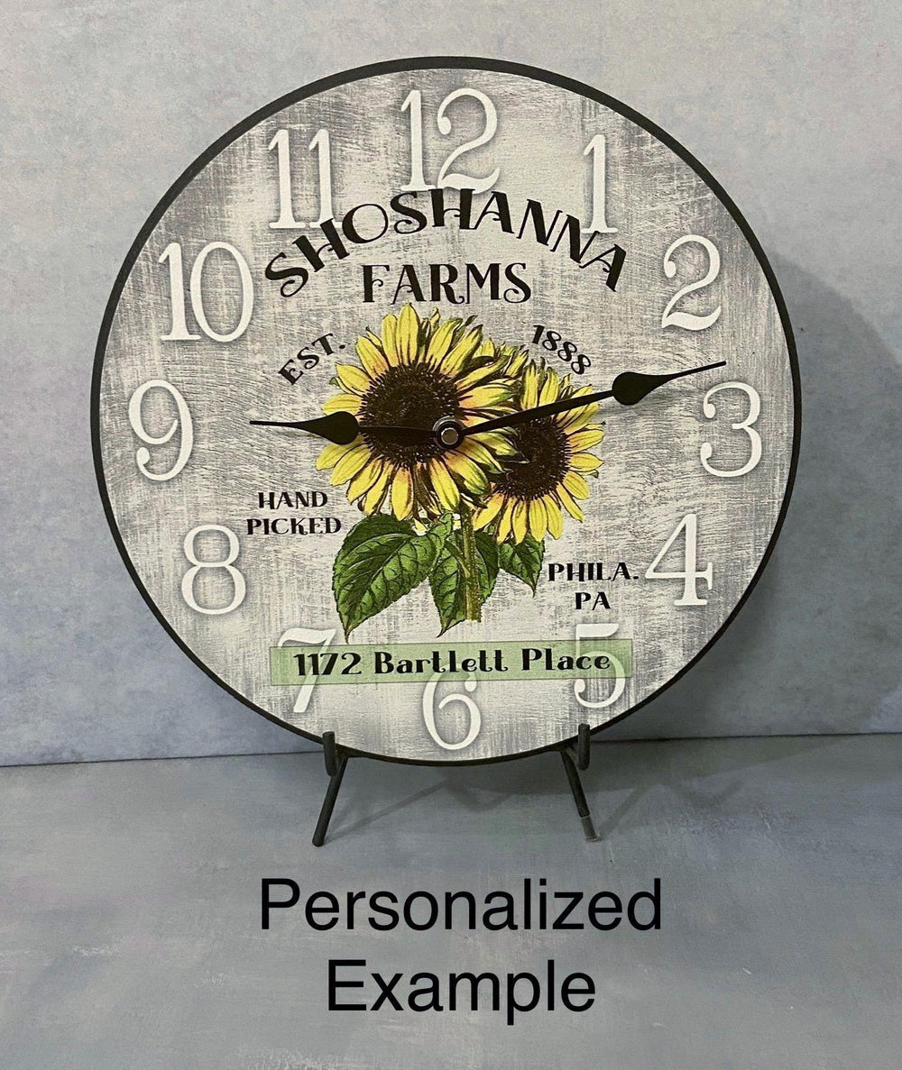 Sunflower Wall Clock - CustomBigClocks