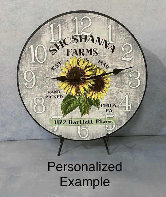 Sunflower Wall Clock - CustomBigClocks