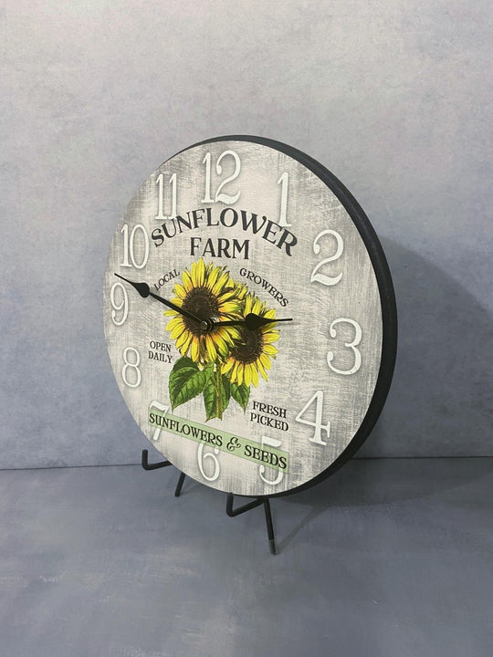 Sunflower Wall Clock - CustomBigClocks