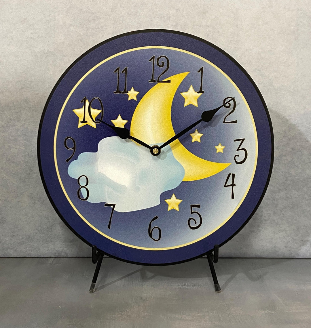 Moon &amp; Stars Wall Clock - CustomBigClocks