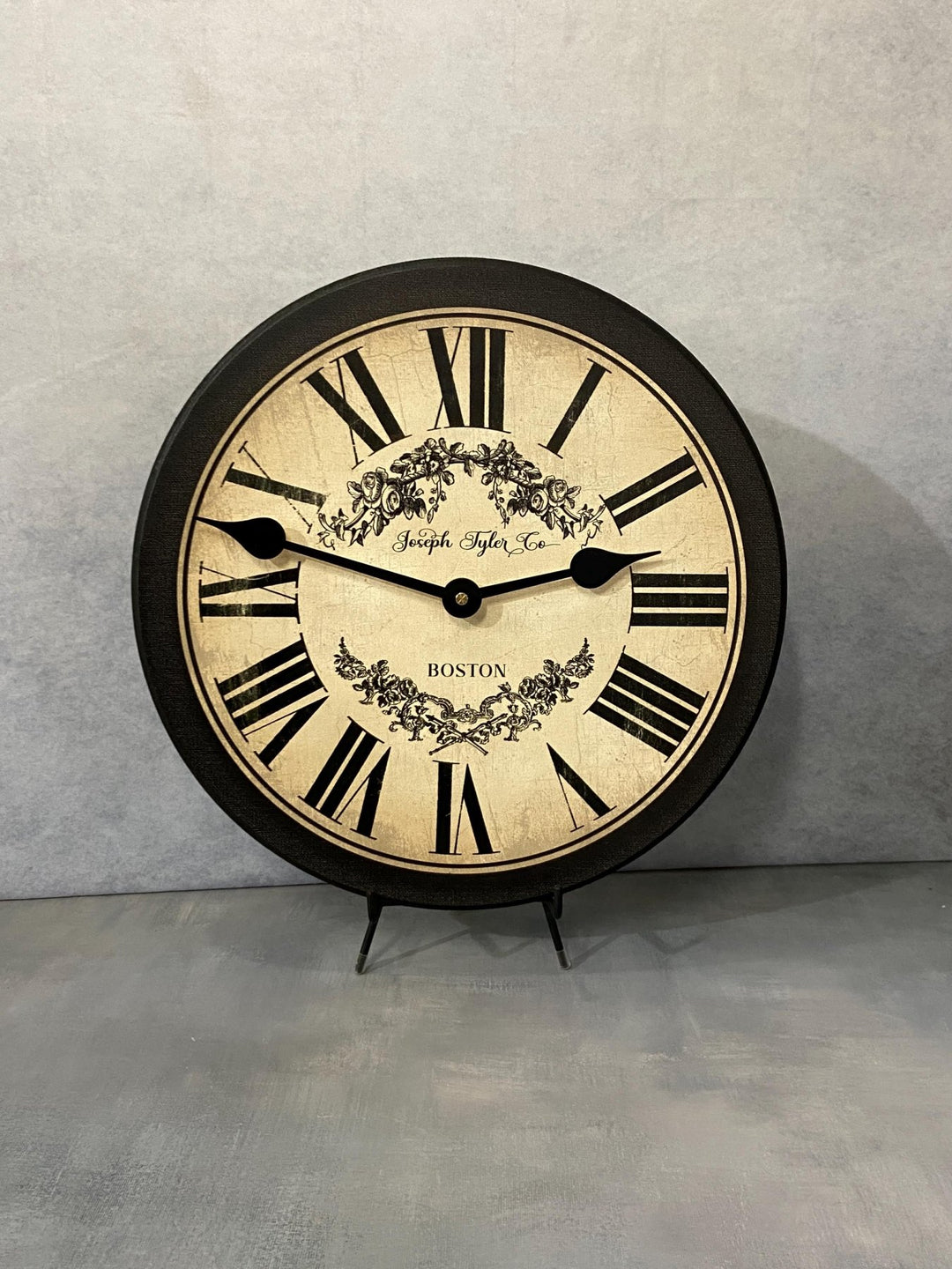 Charmant Black &amp; Tan Wall Clock - CustomBigClocks