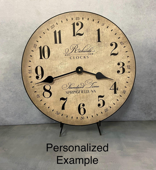 Prescott Parchment Wall Clock - CustomBigClocks