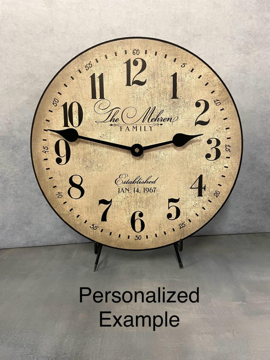 Prescott Parchment Wall Clock - CustomBigClocks