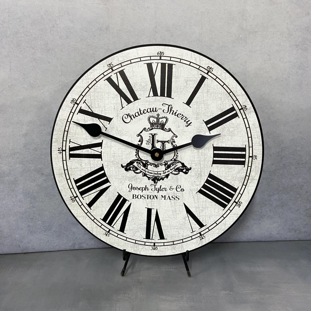 Chateau Thierry White Wall Clock - CustomBigClocks