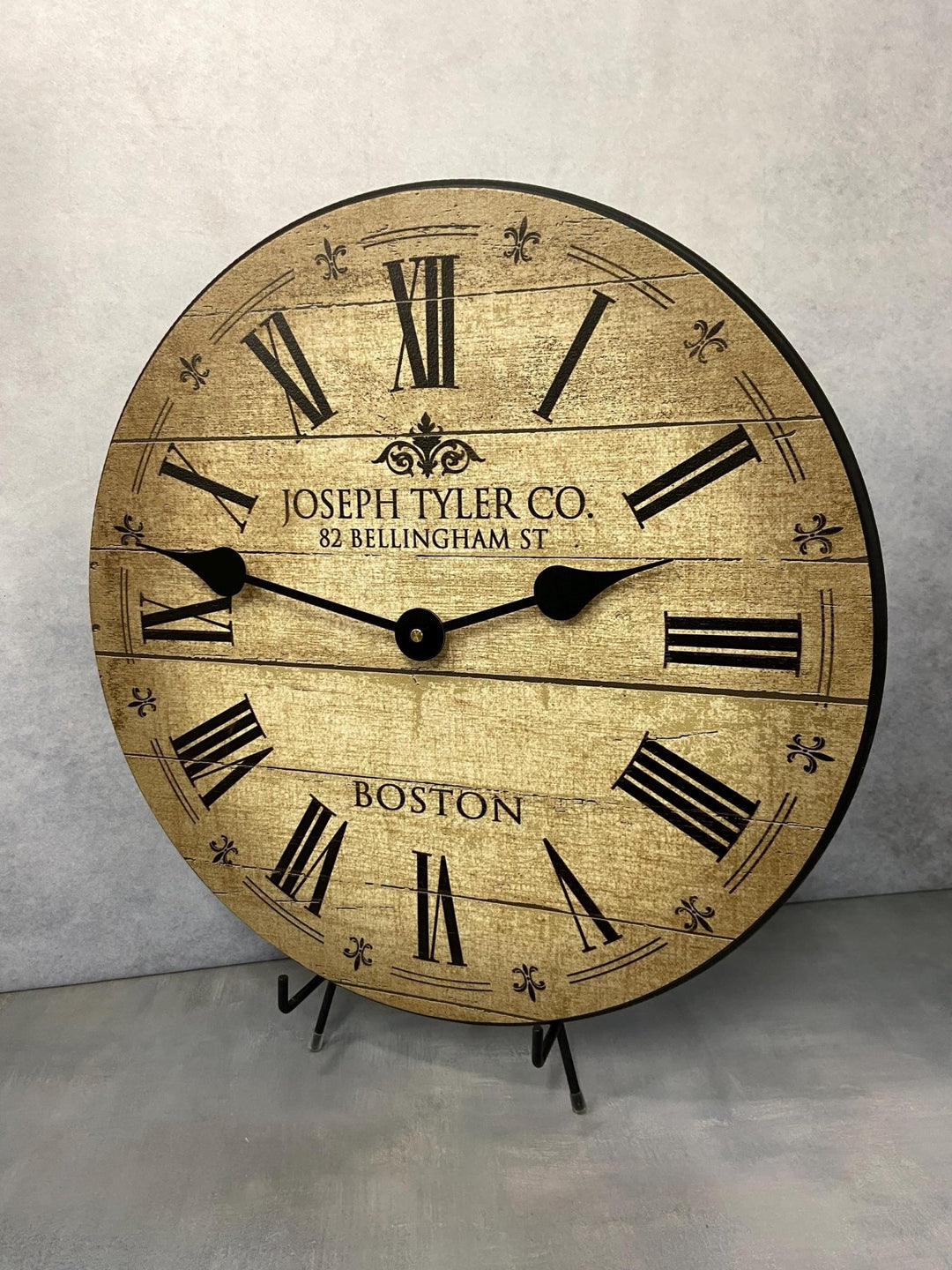 Barnwood Tan Wall Clock - CustomBigClocks